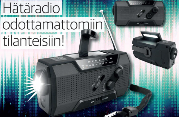 Veyron Hätäradio logolla ja painatuksella