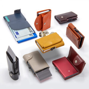 C-Secure XL Coin Nahka Alumiini Turvalompakko RFID oma logo